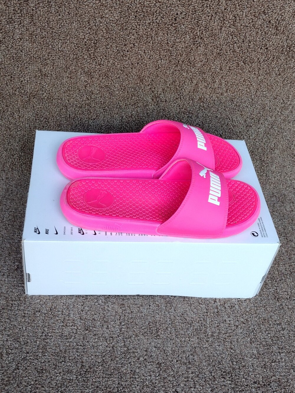 Puma Pink Slides Sandals Women Size 9 - Picture 2 of 7
